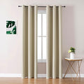 ChrisDowa Blackout Curtains 78 inches Long for Bedroom - 2 Panels Set Grommet Thermal Insulated Room Darkening Curtains for Living Room (Beige, 42 x 78 Inch)