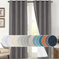 PrinceDeco 100% Blackout Linen Curtains 108 Inches Long 2 Panels Textured Room Darkening Thermal Drapes for Bedroom Dining Room, Soundproof Window Treatment Drapes for Hall Room,Grey, Set of 2