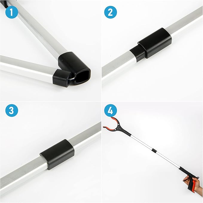 Grabber Reacher Tool, 32" Grabbers for Elderly, Lightweight Extra Long Handy Trash Claw Grabber, Mobility Aid Reaching Assist Tool for Trash Pick Up, Nabber, Litter Picker, Arm Extension (Orange1)