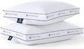 Pacific Coast Gusseted Pillows Queen Size Set of 2, Goose Feather and Down Firm Pillows, Luxury Hotel Collection Bed Pillows for Sleeping, Supportive Gusseted Dsign for Side and Back Sleepers