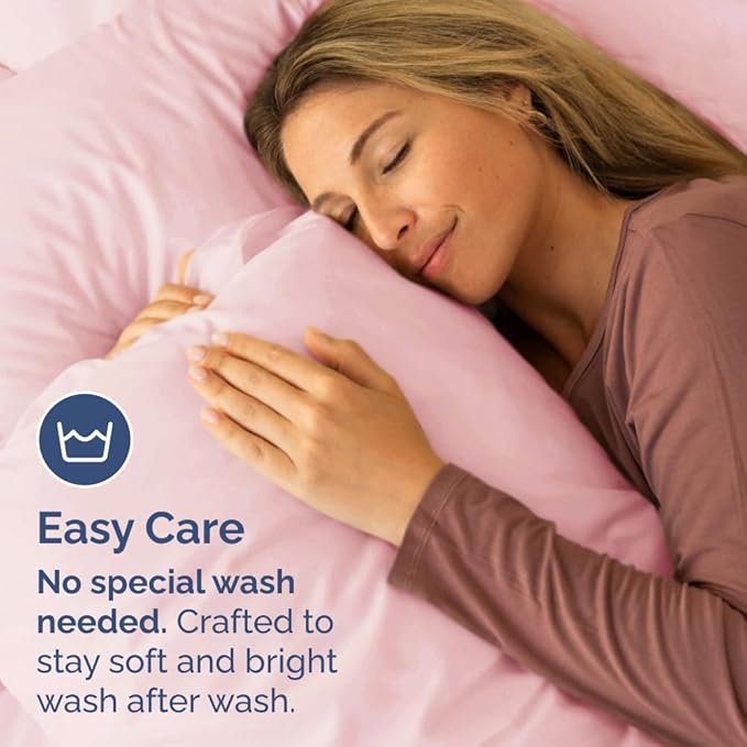 Queen Pillow Cases Set of 2 - Ultra Soft Hotel Quality Pillowcase Covers - Comfy, Cozy & Wrinkle Free - Shrinkage, Stain & Fade Resistant - Machine Washable Pillow Protectors - 2 Piece Set - Baby Pink