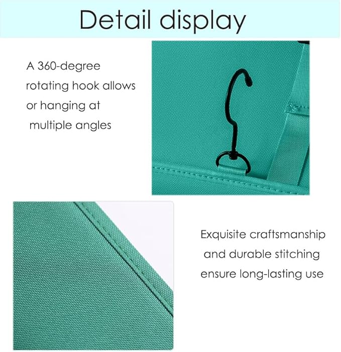 LASAMOLL Bedside Caddy Bedside Storage Organizer,Bed Caddy With Thickened Material Suitable for Homes, Dormitories, Hospitals, Cribs, RVs，Great for Magazines,Books,Remote, Phone (Green)