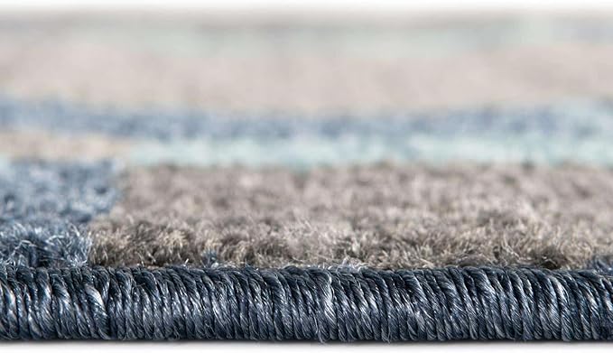 Unique Loom Autumn Collection Area Rug - Providence (2' 7" x 12' Runner, Blue Gray/ Light Brown)