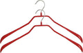 Mawa by Reston Lloyd BodyForm Series Non-Slip Space-Saving Clothes Hanger for Jackets, Suits and Coats, 16-1/2", Style 42/L, Red, Set of 2