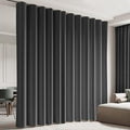 Room Divider Blackout Curtain Track Curtains Wall Dividers Panels Screen for Living Rooms Bedroom Office Privacy Partition Separation, W180 × L96 Inch,1 Panel, Black