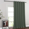 NICETOWN Blackout Curtains & Drapes - Privacy Thermal Efficiency Backdrop Curtains for Bedroom Room Divider Living Room Patio Sliding Glass Door, Wide 80 x Long 144 inch, Dark Mallard, 1 Panel