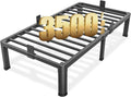FUIOBYVV Twin XL Bed Frames with Round Corner Edge Legs 14 inch High 3500 lbs Heavy Duty Metal Platform Bed Frame Twin Size No Box Spring Needed/Non-Slip/Steel Slat Support/Noise Free