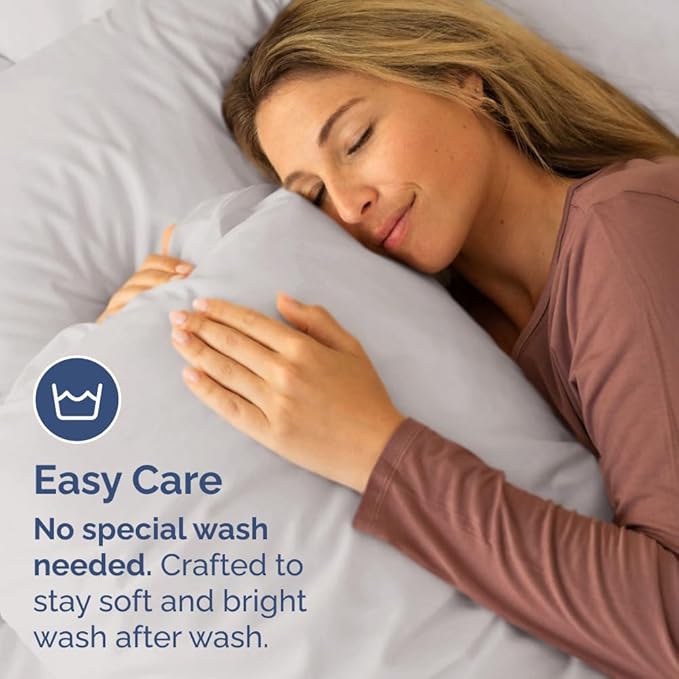 Queen Pillow Cases Set of 8 - Ultra Soft Hotel Quality Pillowcase Covers - Comfy, Cozy & Wrinkle Free - Shrink, Stain & Fade Resistant - Machine Washable Pillow Protectors - 8 Piece Set - Light Grey