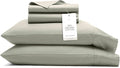 BOLL & BRANCH Signature Hemmed Sheet Set - Split King, Sageleaf - Luxury 100% Organic Cotton - Includes 1 Flat, 2 Fitted, 2 Pillowcases - Buttery Soft