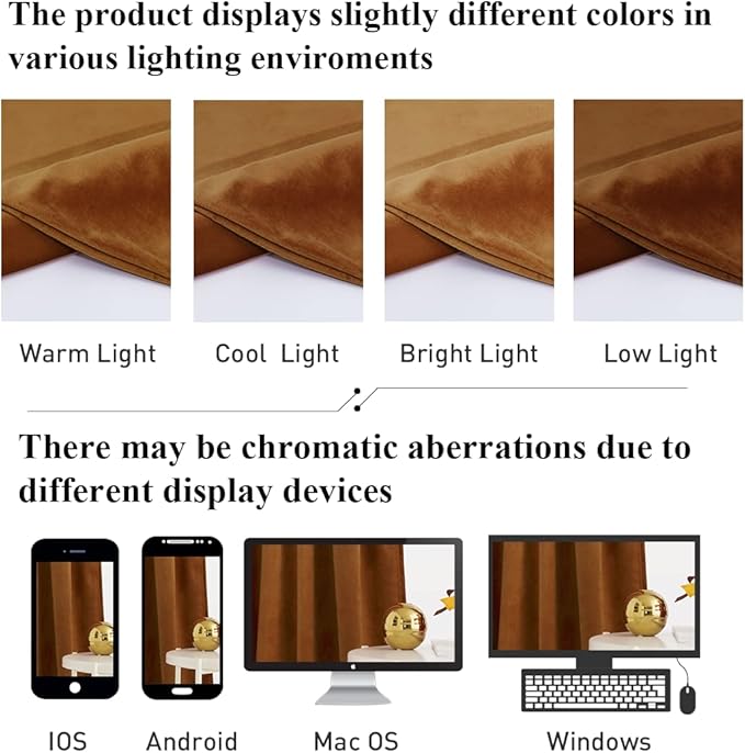 StangH Burnt Orange Velvet Curtains for Living Room Luxury Fall Holiday Home Decoration Room Darkening Thermal Insulated Panels for Sliding Door Theater Laundry, W52 x L102, 2 Panels