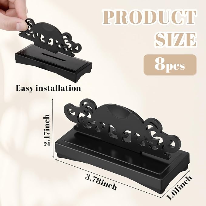AceOrbit 8 Pcs Fan Stand Holder Plastic Hand Fan Display Stand Base Japanese Chinese Folding Fans Storage Rack for Home Office Shop Decoration