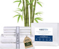 Therapedic 1000TC California King 6-Piece Sheet Set - 100% Organic Rayon Derived from Bamboo Blend with Cooling Fiber, Ideal for Hot Sleepers - 16" Deep Pocket Fitted Sheet, Bonus Pillowcases - White