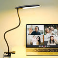 Clip on Lamp USB Reading Light 3 Color Modes 3000-6000K and 10 Brightness 8W 40 LED Flexible Gooseneck Desk Light Clip on Lamp for Desk Eye Caring Bed Lamp for Headboard (No Plug)