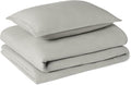 Amazon Basics Brushed Microfiber Comforter Set, Extra Soft with Natural Texture, 2-Piece, Twin/Twin XL, Grey