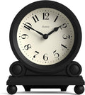 JONES CLOCKS® Maida Vale Mantel Clock | Small Traditional Desk Clock | Black | Pretty & Charming Ideal for Mantelpiece, Bookshelf or Bedside