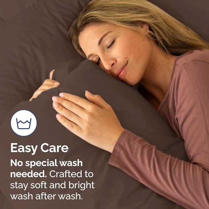 Queen Pillow Cases Set of 2 - Ultra Soft Hotel Quality Pillowcase Covers - Comfy, Cozy & Wrinkle Free - Shrinkage, Stain and Fade Resistant - Machine Washable Pillow Protectors - 2 Piece Set - Brown