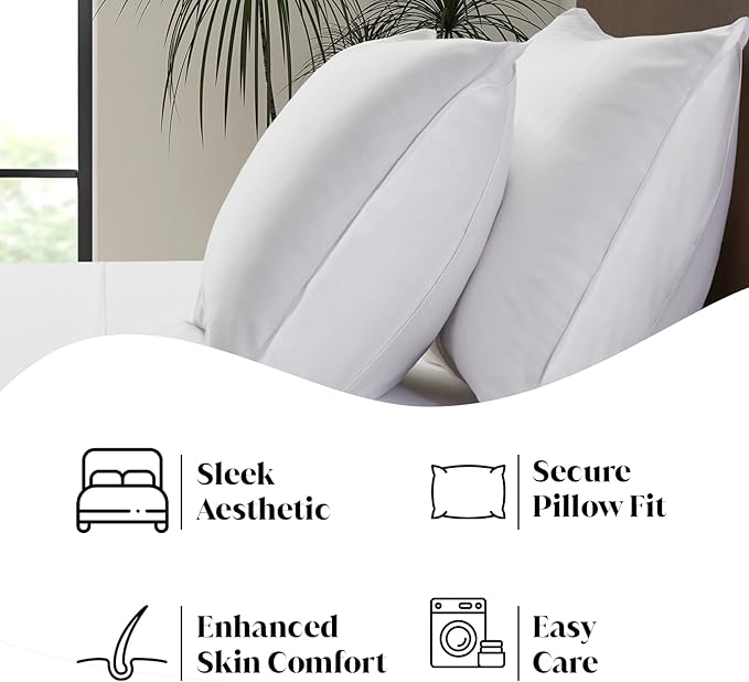 Luxury Bamboo Market | Full Size Sheet Set | 100% Viscose Derived from Bamboo | Organically Grown | Ultra Soft | Cooling Sheets for Hot Sleepers | 17" Deep Pocket [Classic White]