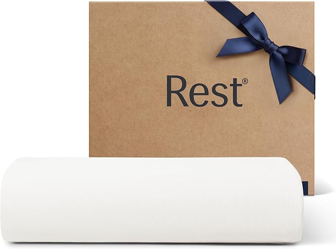 REST® Evercool®+ Top Sheet, Cali King/King Size, Arctic White, 104"X108" (1 Flat Sheet only)