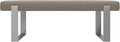 VANT Upholstered Bed Bench - Faux Merino Wool Brown - Brushed Nickel - Contemporary Modern, Bedroom Bench Seat, Hallway, or Entryway