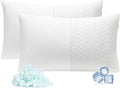 Shredded Memory Foam Pillows for Sleeping, Adjustable Pillows King Size Set of 2, Good for Side, Back Sleeper with Washable Cooling Cover