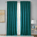 StangH Teal Velvet Curtains 84 inch for Living Room - Blackout Thermal Insulated Curtains Heat & Chill Insulated Energy Efficient Panels for French Door, 52 x 84 inches, 2 Panels