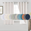 PrinceDeco Blackout Linen Curtains 64 Inch Curtains for Kids Room, Room Darkening Drapes for Bedroom,100% Black Out Textured Thermal Drapes Privacy Protection 2 Panels Set,Ivory, W42 x L64