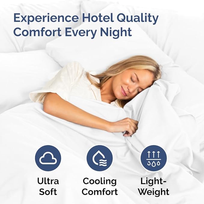 King Pillow Cases Set of 4 - Ultra Soft Hotel Quality Pillowcase Covers - Comfy, Cozy & Wrinkle Free - Shrinkage, Stain and Fade Resistant - Machine Washable Pillow Protectors - 4 Piece Set - White