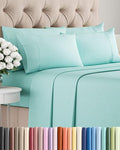 King 6 Piece Sheet Set - Cooling, Comfy & Breathable - Hotel Luxury Bedding, Includes Fitted Sheet for Women, Men, Kids and Teens - 1 Flat, 1 Fitted Sheet, 4 Pillowcases with Deep Pockets - Spa Blue