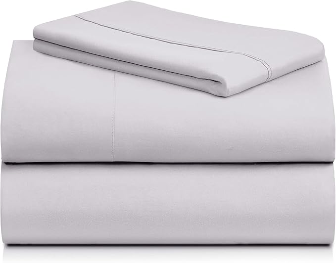 LuxClub 3 PC Twin XL Sheet Set, Deep Pockets Wrinkle Free Cooling Bed Sheets Hotel Bedding for Women, Men, Kids & Teens, Includes 1 Fitted Sheet, 1 Flat Sheet and 1 Pillowcase-Silky Soft Dove Gray