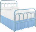 Cottingon Bed Skirt King 12" Drop with Split Corners, 100% Microfiber Soft and Stylish, Dust Ruffle with Platform, Light Blue