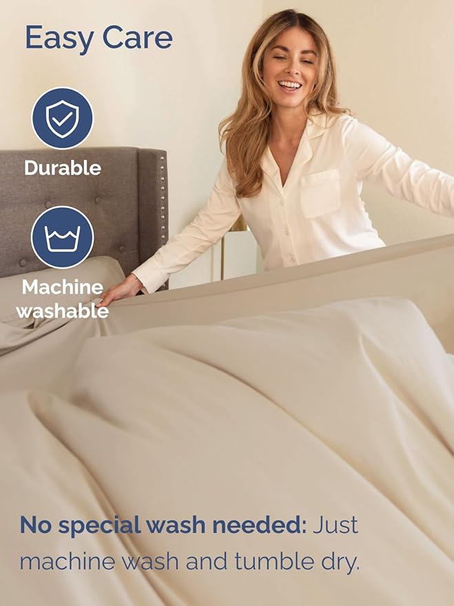 Extra Deep Full Sheet Set - 6 Piece Breathable and Cooling Sheets - Hotel Luxury Bed Sheets Set - Easy & Secure Fit - Soft, Wrinkle Free and Comfy Sheets Set - Wheat Sheet Set with Extra Deep Pockets