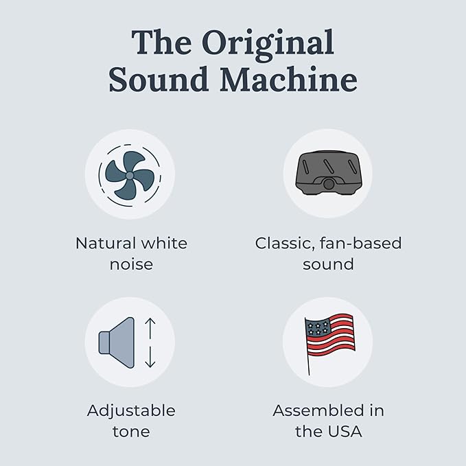 Yogasleep Dohm Uno White Noise Sound Machine, Fan-Based Natural Calming Pink Noise for Office Privacy, Sleep Aid & Meditation. Adjustable Tone & Noise Canceling for Travel, Baby & Adults (Charcoal)