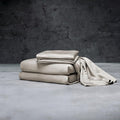 LUXOME Luxury Sheet Set | 100% Rayon (Viscose) from Bamboo | Full Size - Dune | Deep Pockets | 4-Piece Set (Fitted, Flat, 2 Pillowcases)