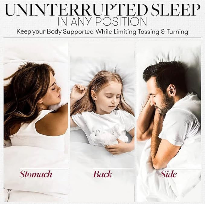Beckham Hotel Collection Bed Pillows Standard/Queen Size Set of 2 - Original Soft Down Alternative Pillow for Sleeping - Soft Support for Back, Stomach or Side Sleepers