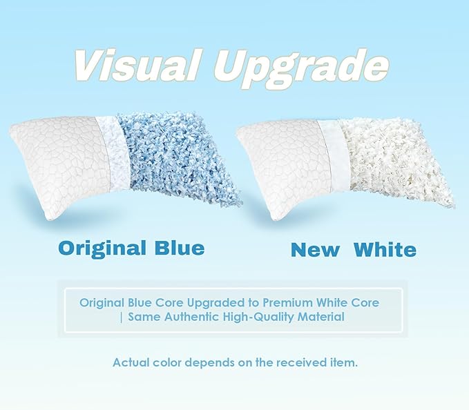 Side Sleeper Pillow for Adults, King Size Cooling Pillow for Neck and Shoulder Pain Relief, Adjustable Firm Soft Shredded Memory Foam Pillows for Side Back Stomach Sleepers, Bed Pillows for Sleeping