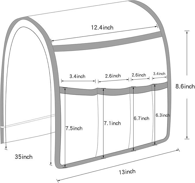 WETRBWEH Non-slip Couch Organizer Armchair Caddy, Oxford TV Remote Control Holder Bedside Caddy with 5 Pockets for Key Glasses Phone Magazine Holders.