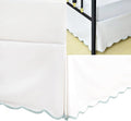 HIG Queen Bed Skirt - Easy Fit Scallop Edge Pleated Bedskirts With Spilt Coner, 12 Inch Drop Anti-Slip Dust Ruffle, Thick Fabric for Enhanced Privacy, Pre-Washed for Long-Lasting Use, Machine Washable