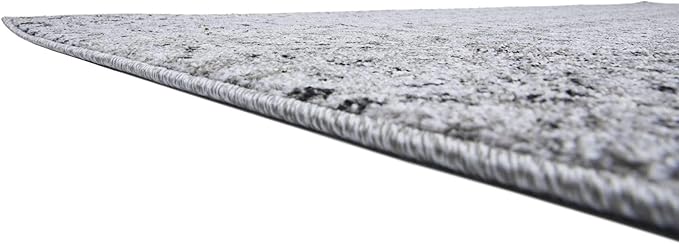 Unique Loom Del Mar Collection Area Rug - Jennifer (7' 10" Square, Gray/ Black)
