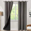 BGment Grey Blackout Curtains 84 Inches Long 2 Panels Set for Living Room, Thermal Insulated 100% Light Blocking Curtains & Drapes, Grommet Soundproof Curtains for Bedroom Window, Each 38 Wide