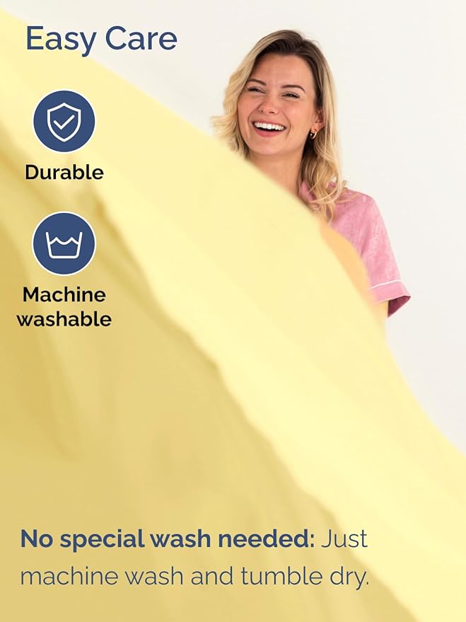 Extra Deep Twin XL Sheet Set - 4 Piece Breathable & Cooling Sheets - Hotel Luxury Bed Sheets Set - Easy & Secure Fit - Soft, Wrinkle Free & Comfy Sheets Set - Yellow Sheet Set with Extra Deep Pockets