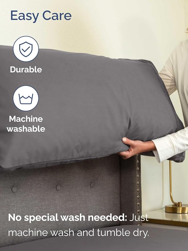 Extra Deep King Sheet Set - 6 Piece Breathable and Cooling Sheets - Hotel Luxury Bed Sheets Set - Easy & Secure Fit - Soft, Wrinkle Free and Comfy Sheets Set - Grey Sheet Set with Extra Deep Pockets