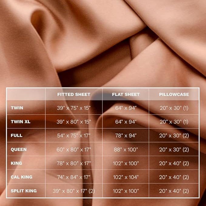 LUXOME Luxury Sheet Set | 100% Rayon (Viscose) from Bamboo | Twin XL - Terracotta | Deep Pockets | 3-Piece Set (Fitted, Flat, Pillowcase)