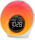 Wake Up Light Sunrise Alarm Clock - Sunrise Simulation & White Noise Machine with 30 Soothing Sounds, 14 Color Dimmable Night Light, Dual Alarms for Heavy Sleepers/Adults/Kids, Digital Clock Timer