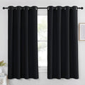 NICETOWN Black Out Curtains 63 inch Long - Grommet Thermal Insulated Modern Room Darkening Window Treatments Soundproof Drape for Bedroom/Nursery, W52 x L63, 1 Piece