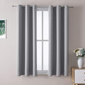 ChrisDowa Grommet Blackout Curtains for Bedroom and Living Room - 2 Panels Set Thermal Insulated Room Darkening Curtains (Light Grey, 38W x 45L)