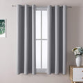 ChrisDowa Grommet Blackout Curtains for Bedroom and Living Room - 2 Panels Set Thermal Insulated Room Darkening Curtains (Light Grey, 38W x 54L)