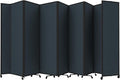 Versare Room Divider 360 Portable Wall Partition | Folding Panels | Large Freestanding Divider | Locking Wheels | Temporary Room Separator