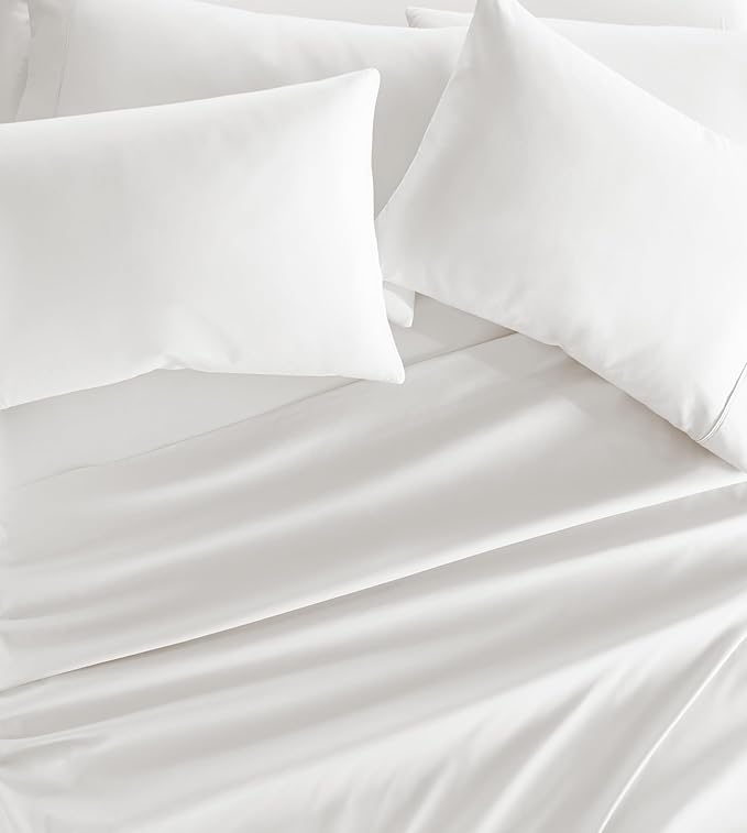 Linen Market Brushed Microfiber Twin XL Sheet Set 3 Piece – Oeko-TEX Certified Ultra Soft & Wrinkle-Free - 16" Deep Pocket Sheets - Easy Care Twin XL Size - White