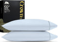 Mayfair Linen Standard Pillowcases Set of 2 - Luxury 2000 Series 100% Egyptian Cotton Standard/Queen Size Pillow Cases, Soft, Envelope Closure Hotel Quality Pillowcase (21 x 32, Light Blue)