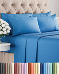 Full 6 Piece Sheet Set - Cooling, Comfy & Breathable - Hotel Luxury Bedding, Includes Fitted Sheet for Women, Men, Kids & Teens - 1 Flat, 1 Fitted Sheet, 4 Pillowcases with Deep Pockets - Royal Blue